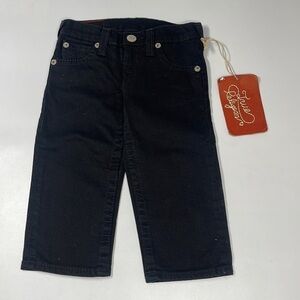 NWT True Religion Girls Kate Black Capri Jeans